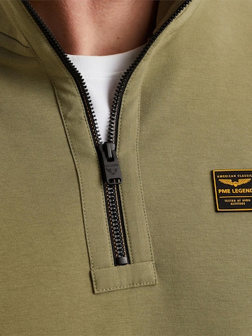 PME Legend Sweatshirt 'Pullover with half-zip' in Groen