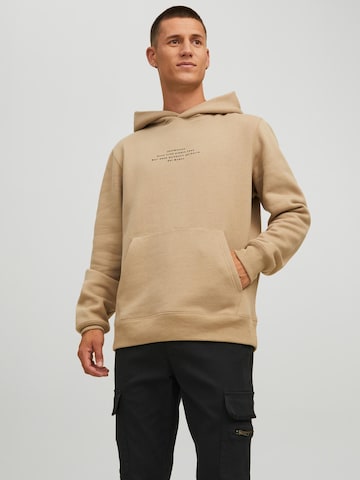 JACK & JONES Sweatshirt 'Evan' in Beige: voorkant