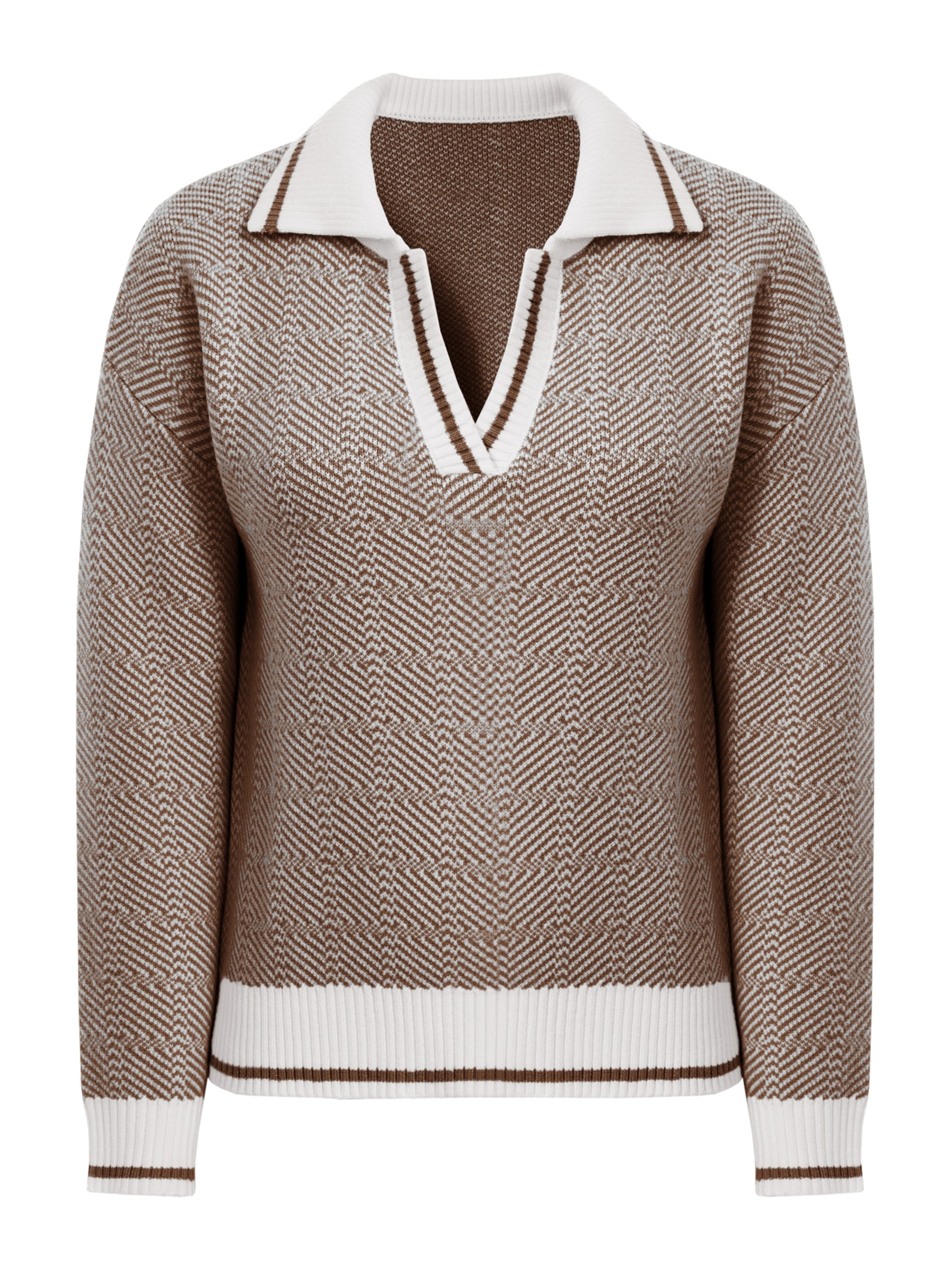 Pulover de la Imily Bela pe maro: față