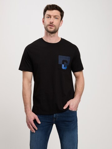 CROSS JEANS Shirt in Schwarz: Vorderseite
