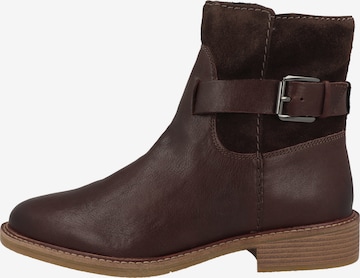 CLARKS Ankle Boots 'Cologne Strap' in Brown