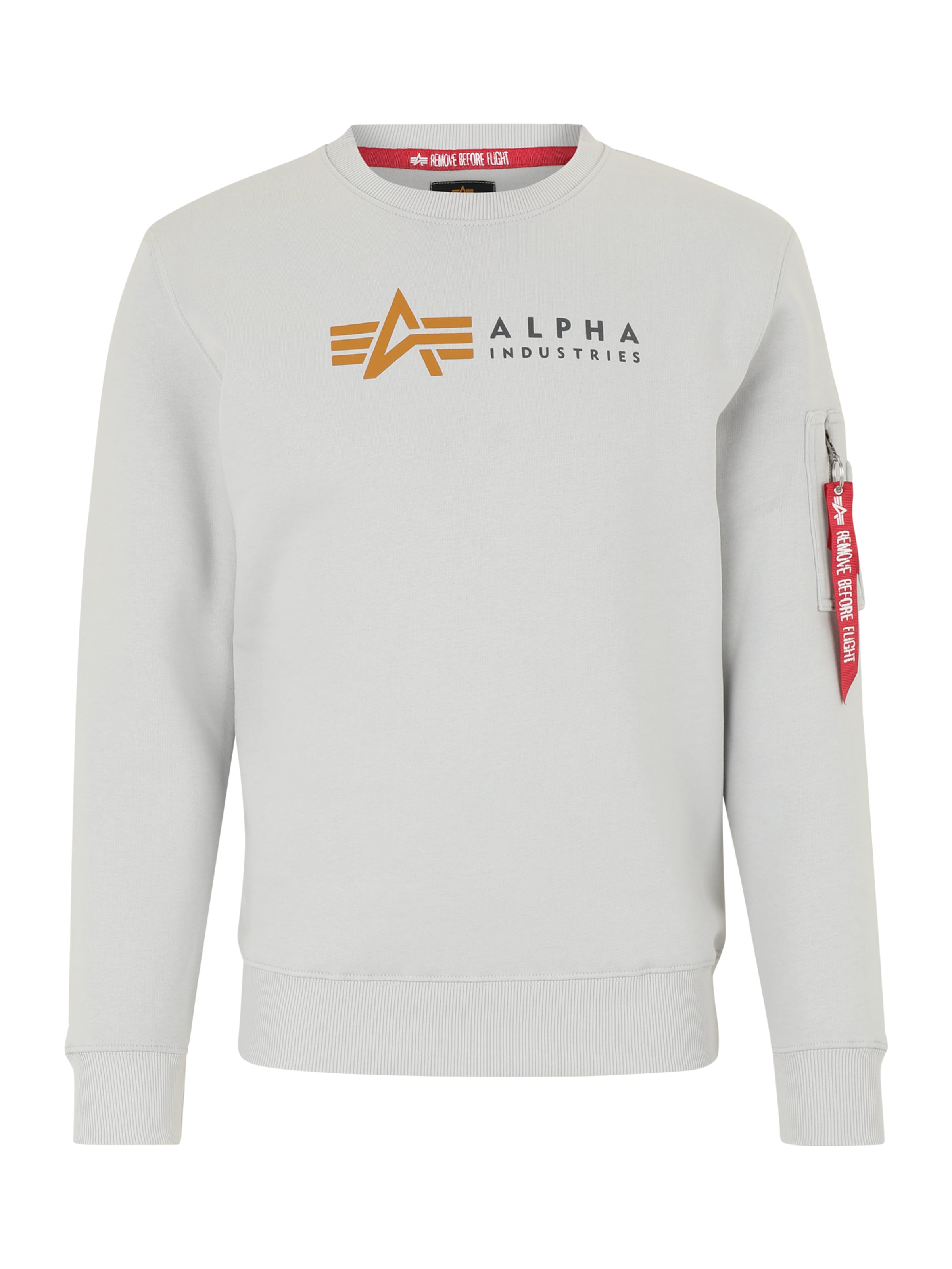 ALPHA INDUSTRIES Sweatshirt in Grey: front