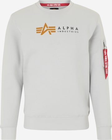 Sweat-shirt ALPHA INDUSTRIES en gris : devant