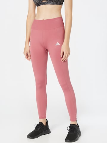 ADIDAS SPORTSWEAR Skinny Urheiluhousut 'Aero' värissä vaaleanpunainen: edessä