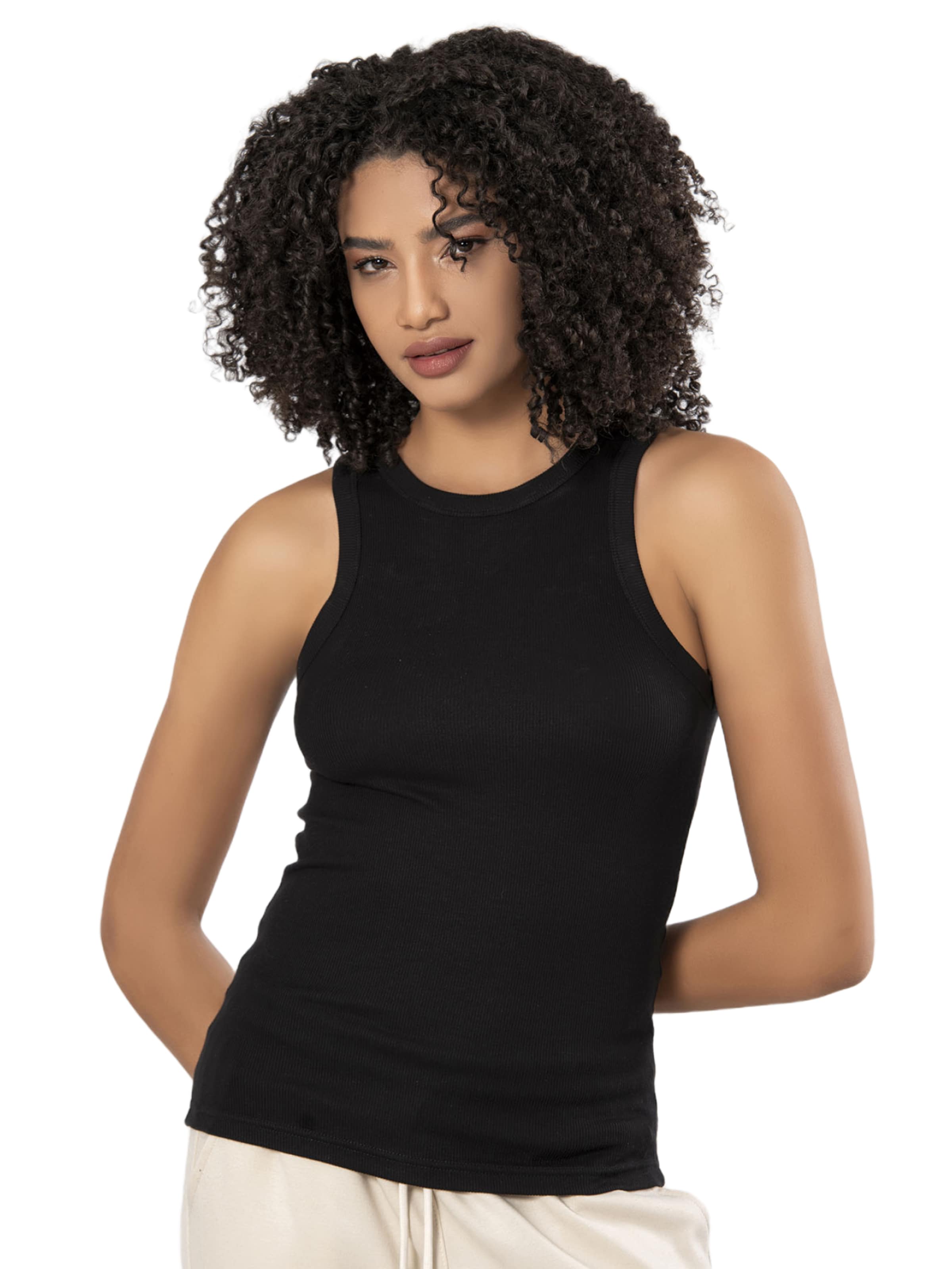 Erdem Top in Black: front