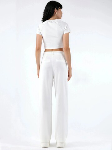 Wide leg Pantaloni di Hiccup in bianco