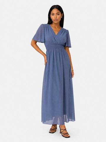 Elara Dress in Blue: front