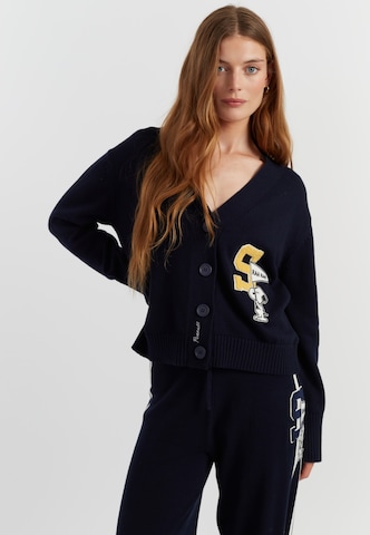 Cardigan 'Snoopy Varsity' Chinti & Parker en bleu : devant