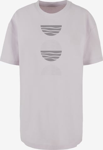 Merchcode Oversized Shirt 'Abstract Waves' in Purple: front