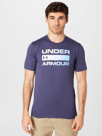 UNDER ARMOUR Performance shirt 'Issue' in Blue: front