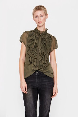 SAINT TROPEZ Blouse 'Lilja' in Groen: voorkant