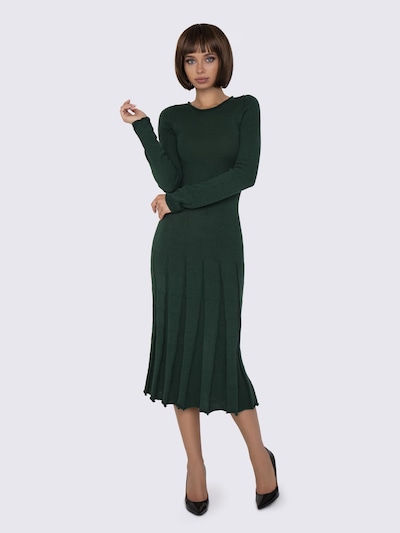 Anushka Gebreide jurk in de kleur Donkergroen, Productweergave