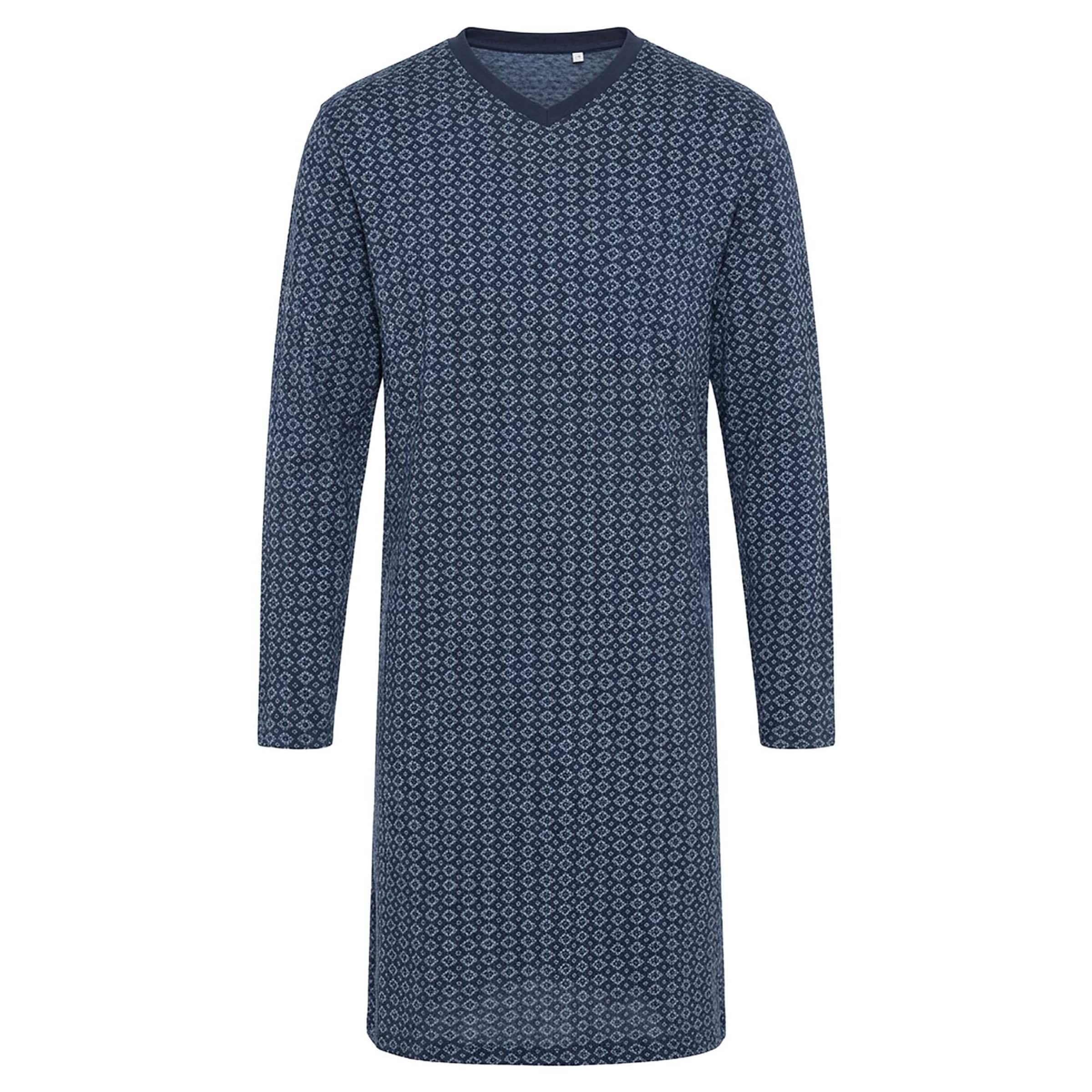Pyjama long HAJO en bleu : devant