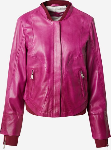 Veste mi-saison FREAKY NATION en rose : devant