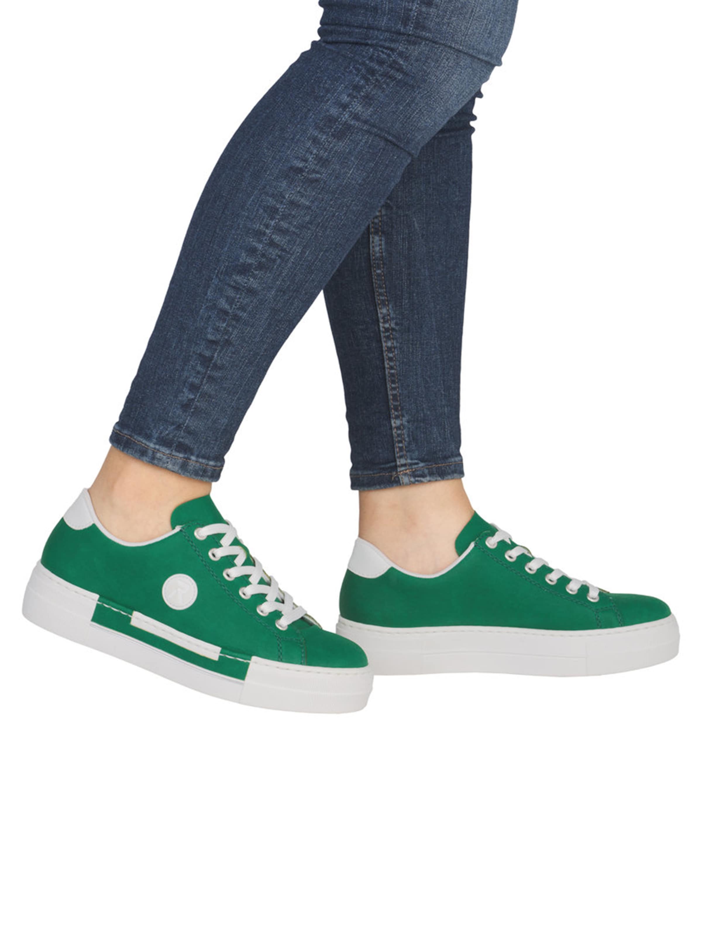 Rieker Ниски маратонки в зелено: отпред