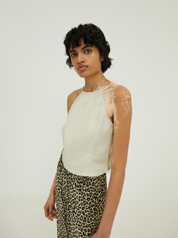 EDITED Top 'Alaia' in Beige: voorkant