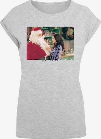 ABSOLUTE CULT Shirt 'Friends - Santa Chandler' in Grey: front
