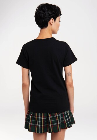 LOGOSHIRT Shirt 'Marvel - Punisher Techno Skull' in Black