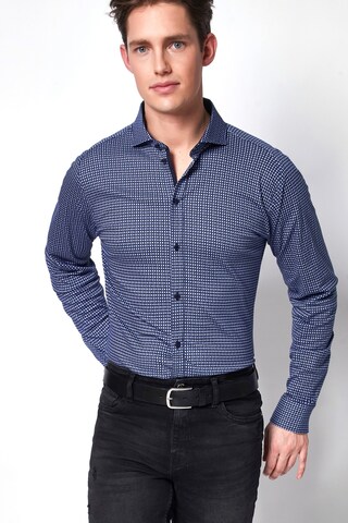DESOTO Slim Fit Businesshemd in Blau: Vorderseite
