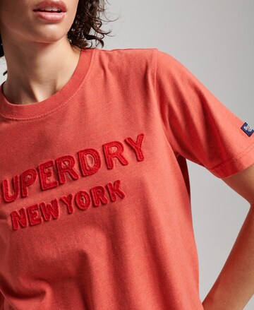 Superdry T-Shirt 'Vintage Stack' in Pink