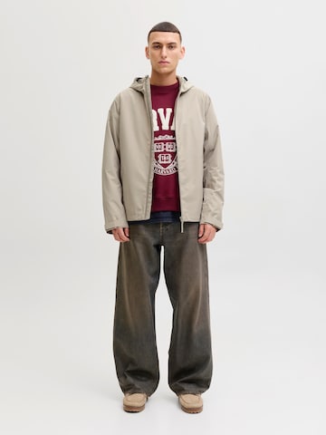 JACK & JONES Φθινοπωρινό και ανοιξιάτικο μπουφάν σε γκρι