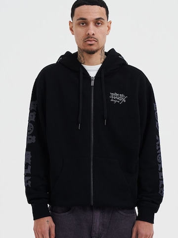 Ed Hardy - Sudadera con cremallera 'Mono Montage' en negro