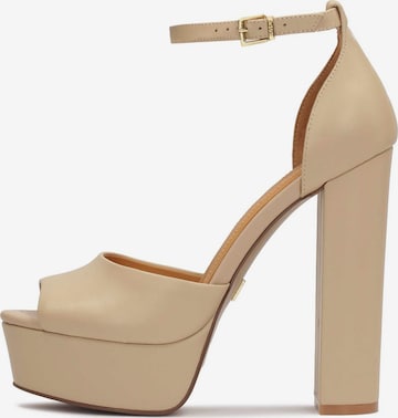 Sandalo di Kazar in beige: frontale