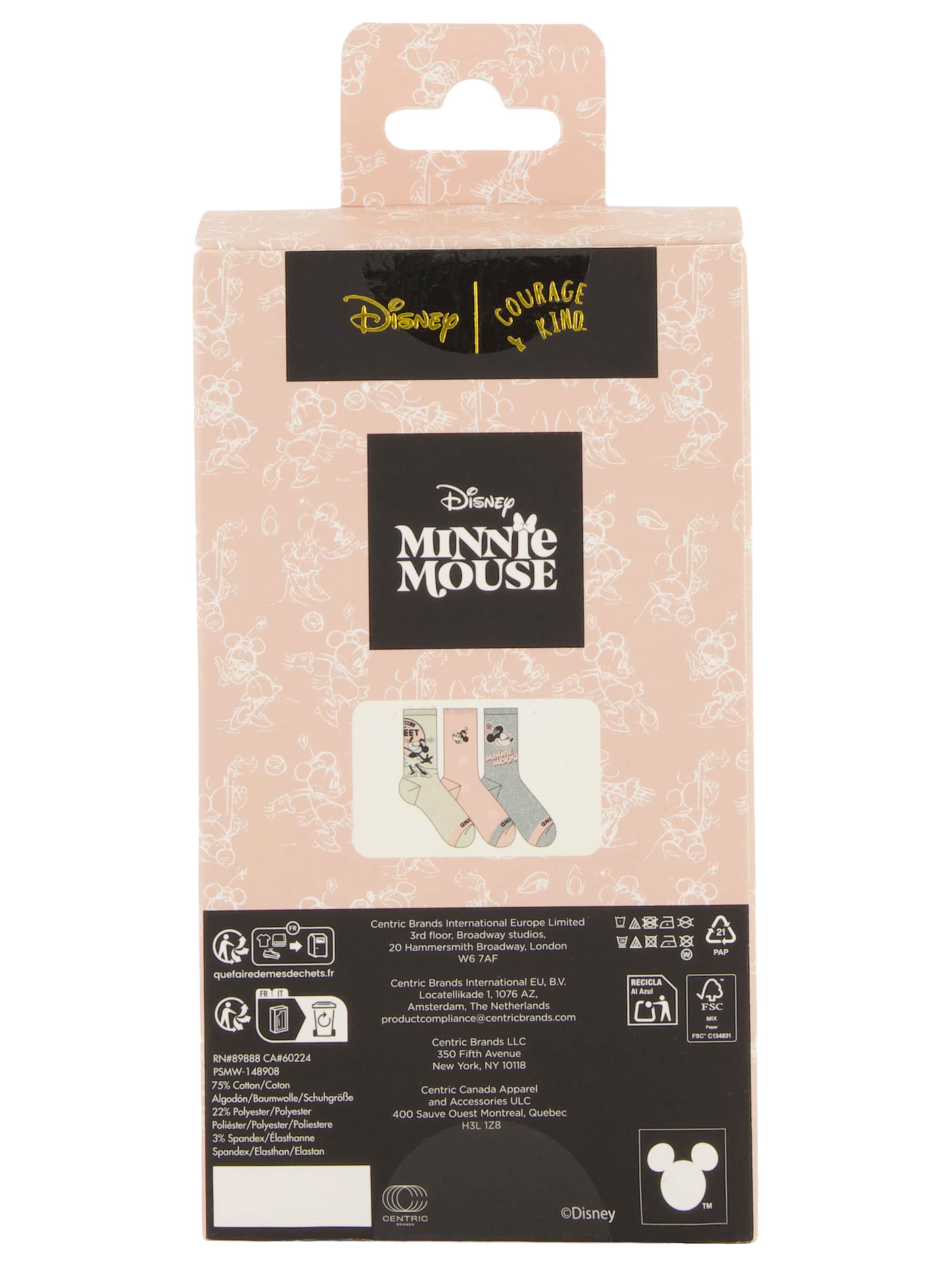 DISNEY Sokken 'Minnie-Maus' in Beige