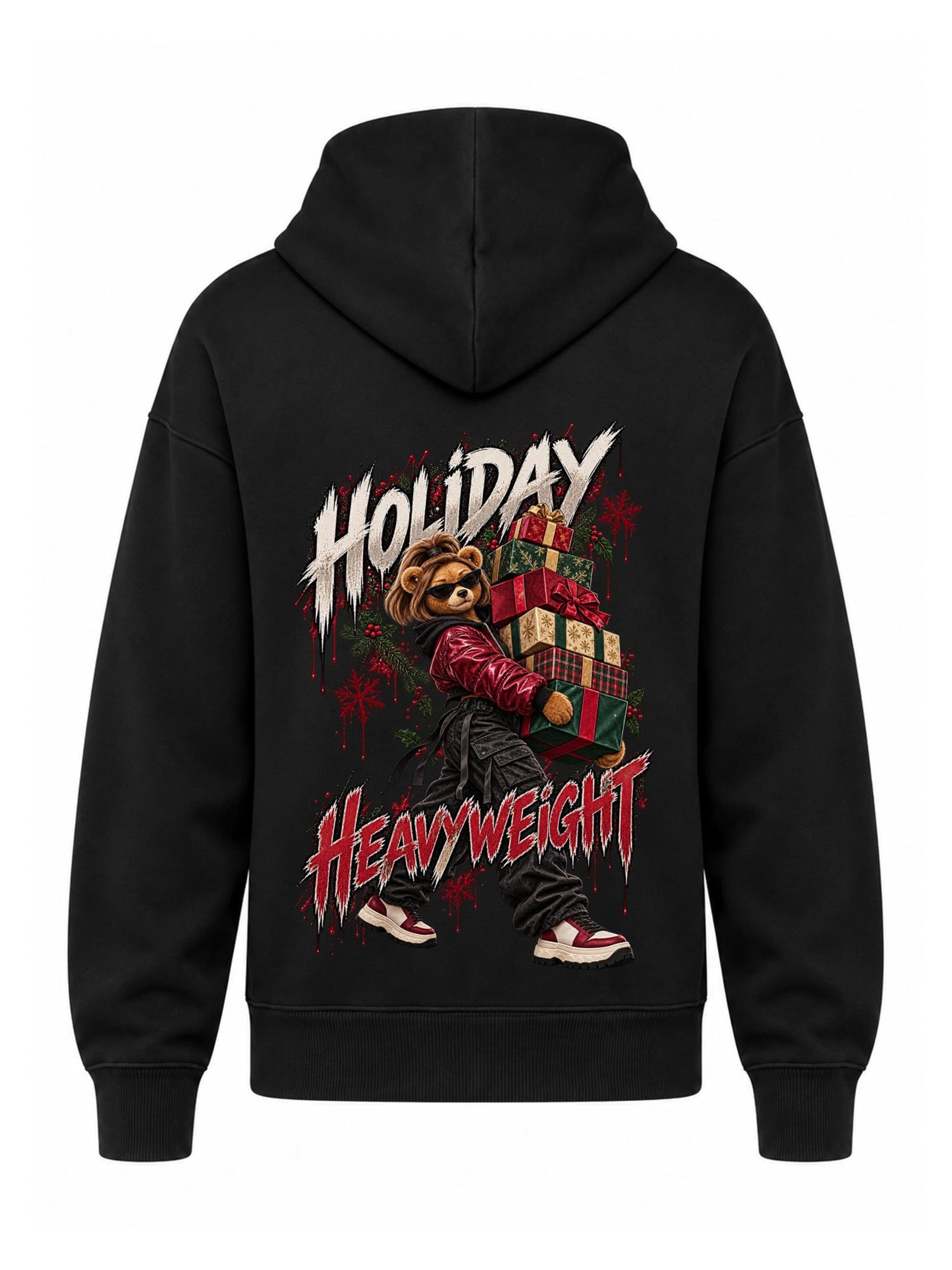 LUNØIR Studio Sweatshirt 'BOSS Femme Holiday Gift Carrier' in Black: front