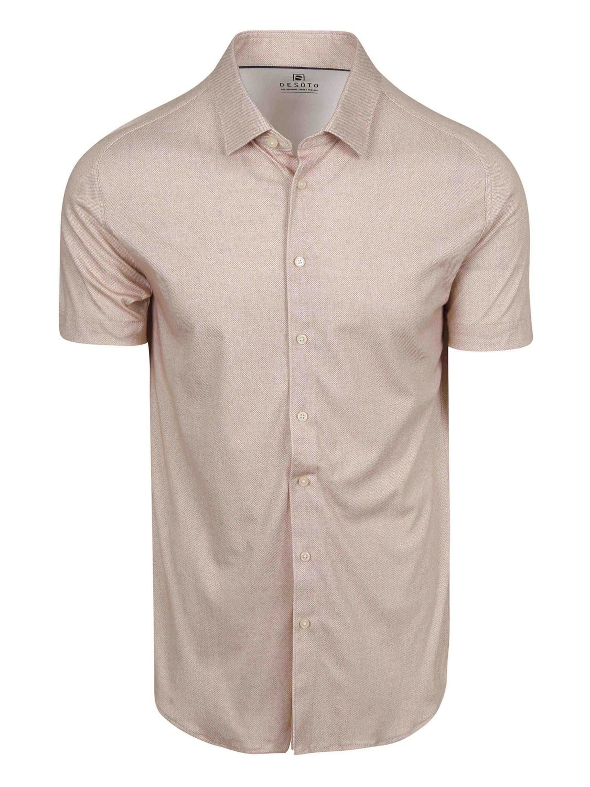 DESOTO Slim fit Button Up Shirt in Beige: front