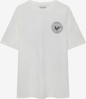 Pull&Bear Shirt in White: front