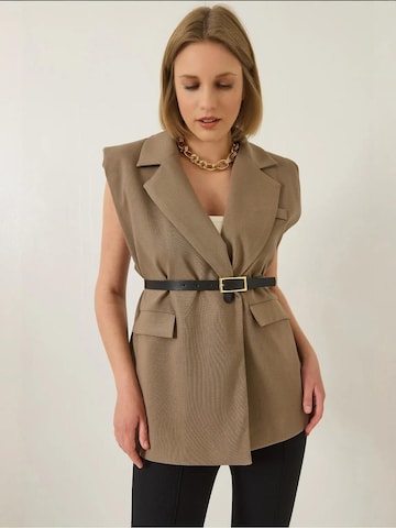 Gilet da completo di Bianco Lucci in beige: frontale
