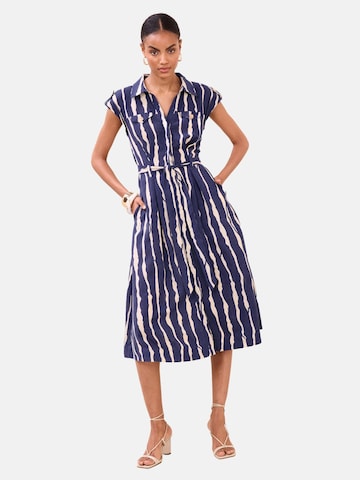 Rochie tip bluză de la Lipsy pe albastru: față