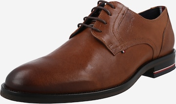 TOMMY HILFIGER Lace-Up Shoes in Brown: front