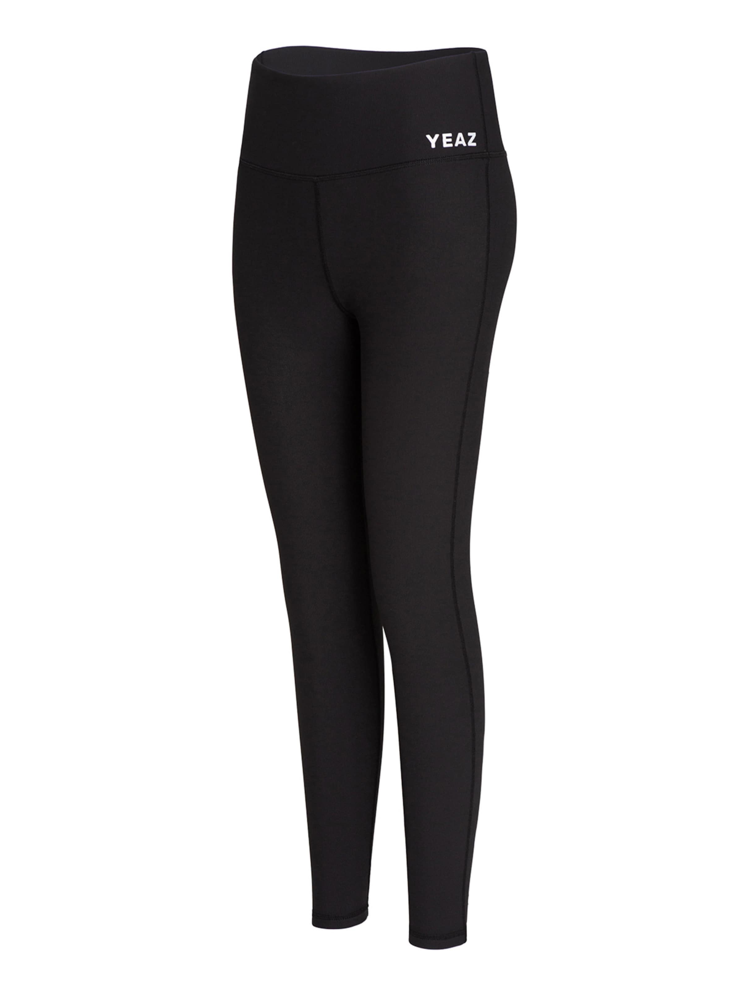Skinny Pantalon de sport 'Vibrant' YEAZ en noir : devant
