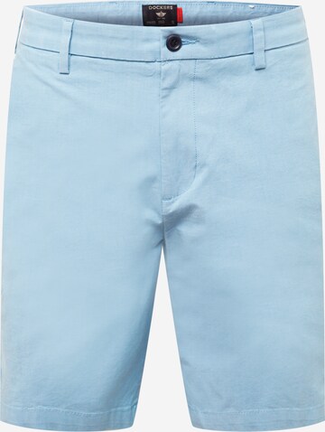 Pantaloni eleganți de la Dockers pe albastru: față