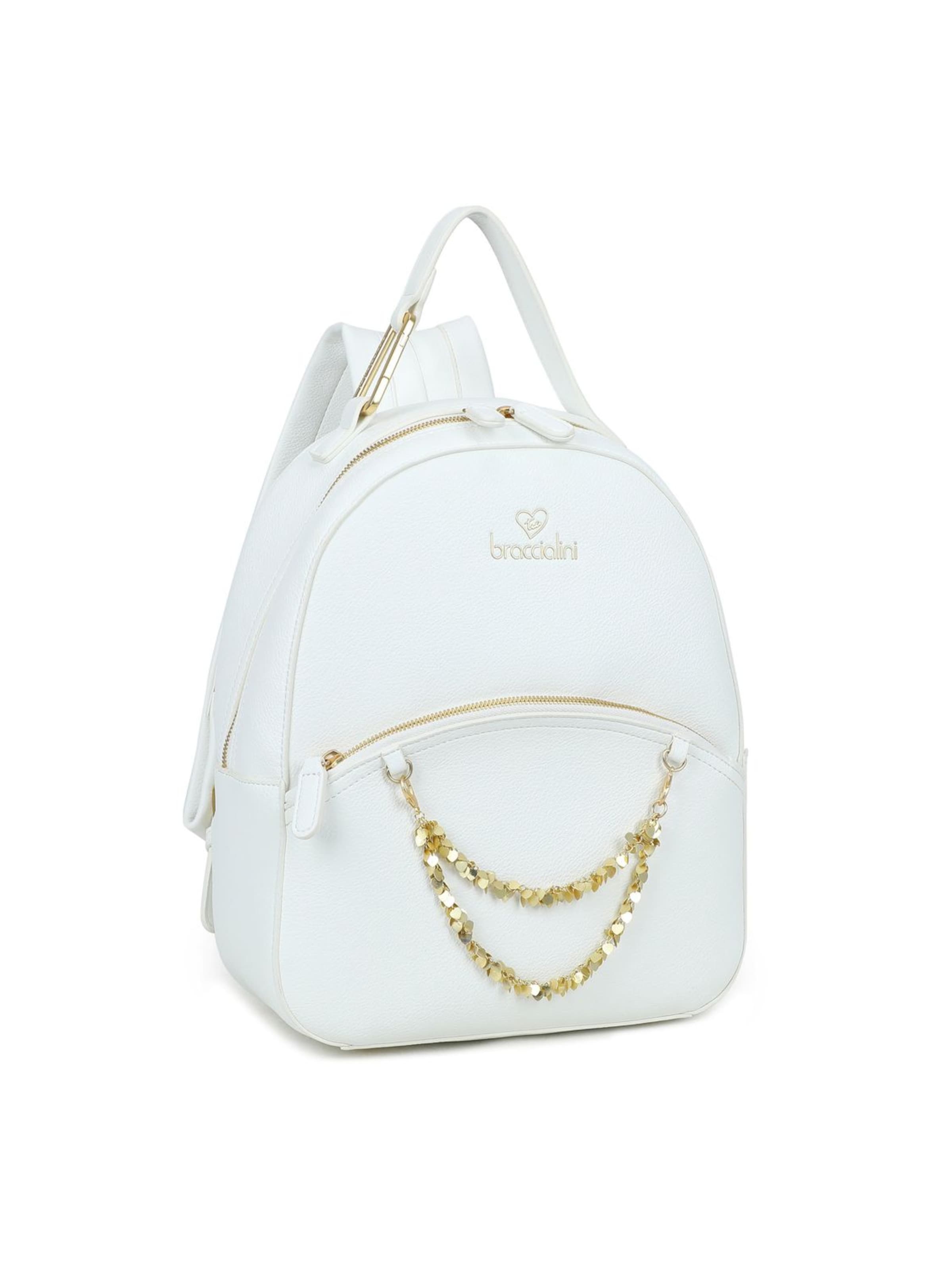 Braccialini Rucksack 'Amy'‌‌‌‌‌‌‌‌‌‌ in Weiß
