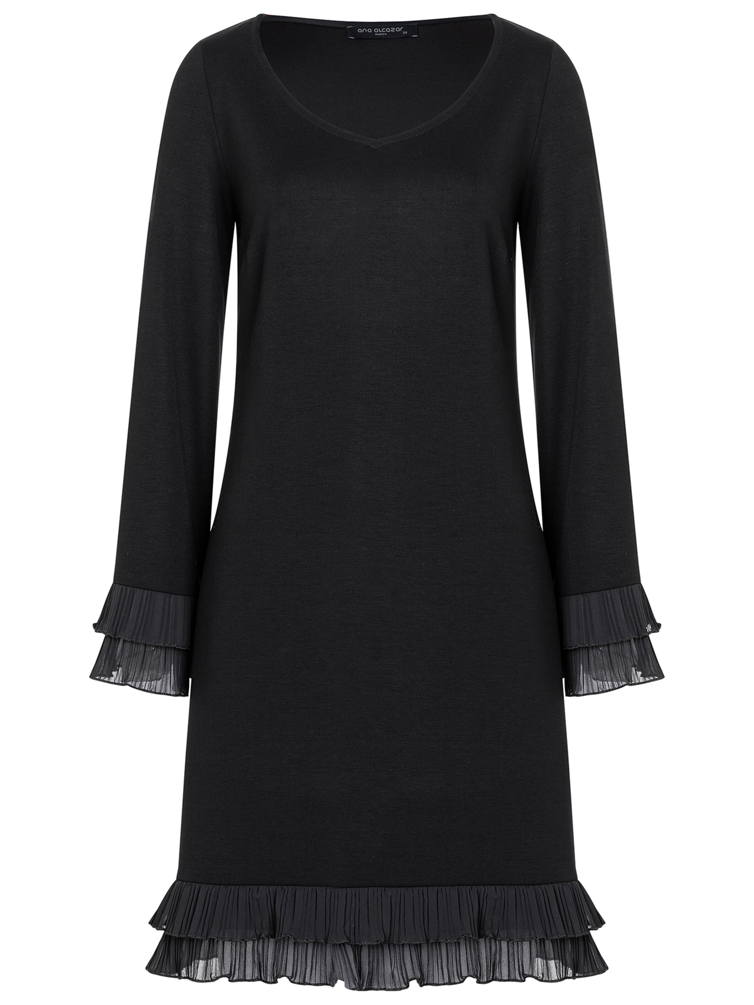 Ana Alcazar Jurk 'Sipora' in Zwart: voorkant
