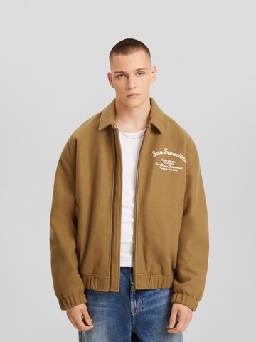 Veste mi-saison Bershka en beige : devant