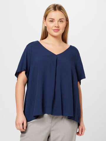 Vero Moda Curve Bluse 'BRIT' in Blau: predná strana