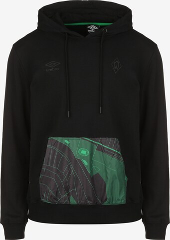 UMBRO Athletic Sweatshirt 'SV Werder Bremen' in Black: front