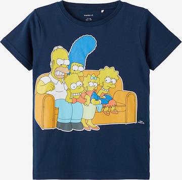 NAME IT Shirt 'Simpsons' in Blue: front