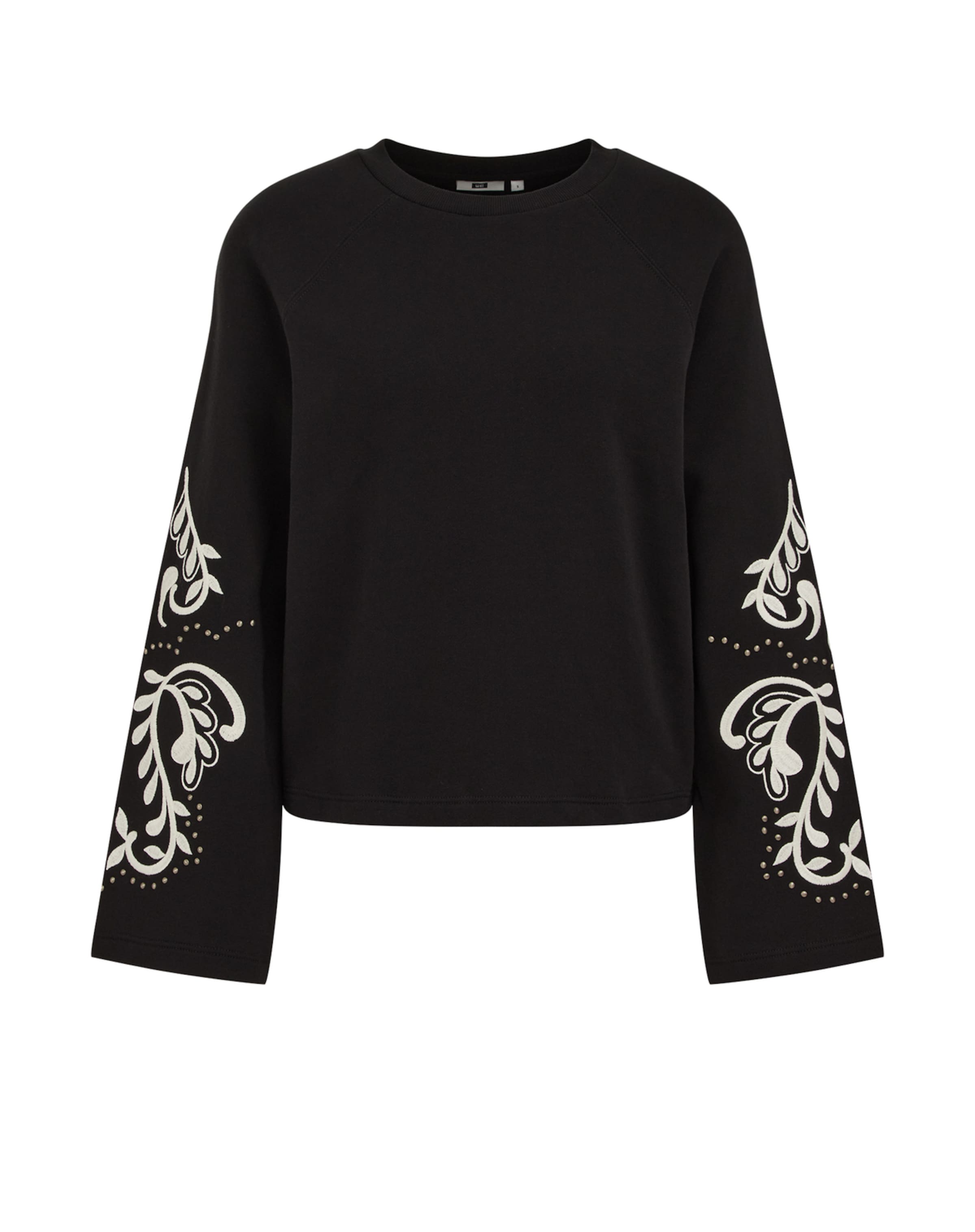 Bluză de molton de la WE Fashion pe negru: față