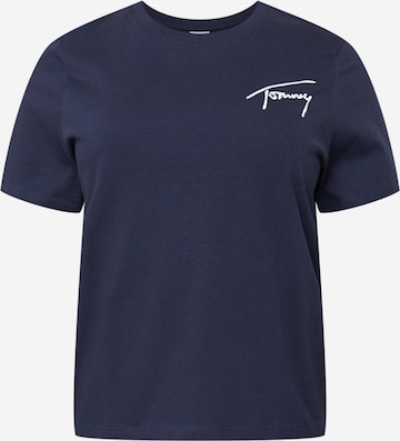 Tommy Jeans Curve Shirt in Blue: front