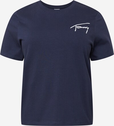 Tricou Tommy Jeans Curve pe bleumarin / alb, Vizualizare produs
