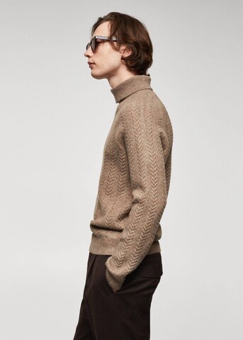 MANGO MAN Pullover 'Marias' i beige