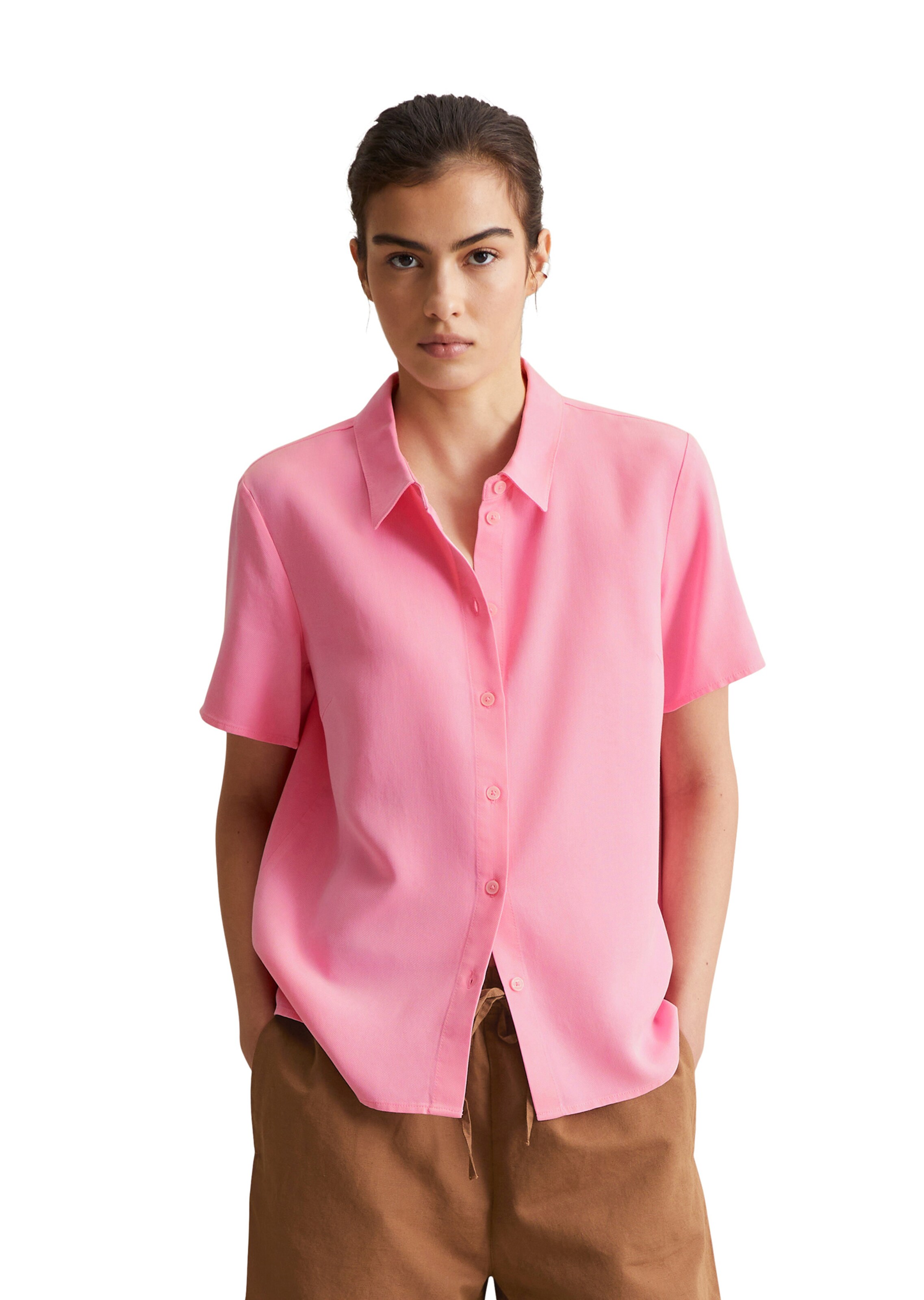 Marc O'Polo DENIM Blouse in Pink: front