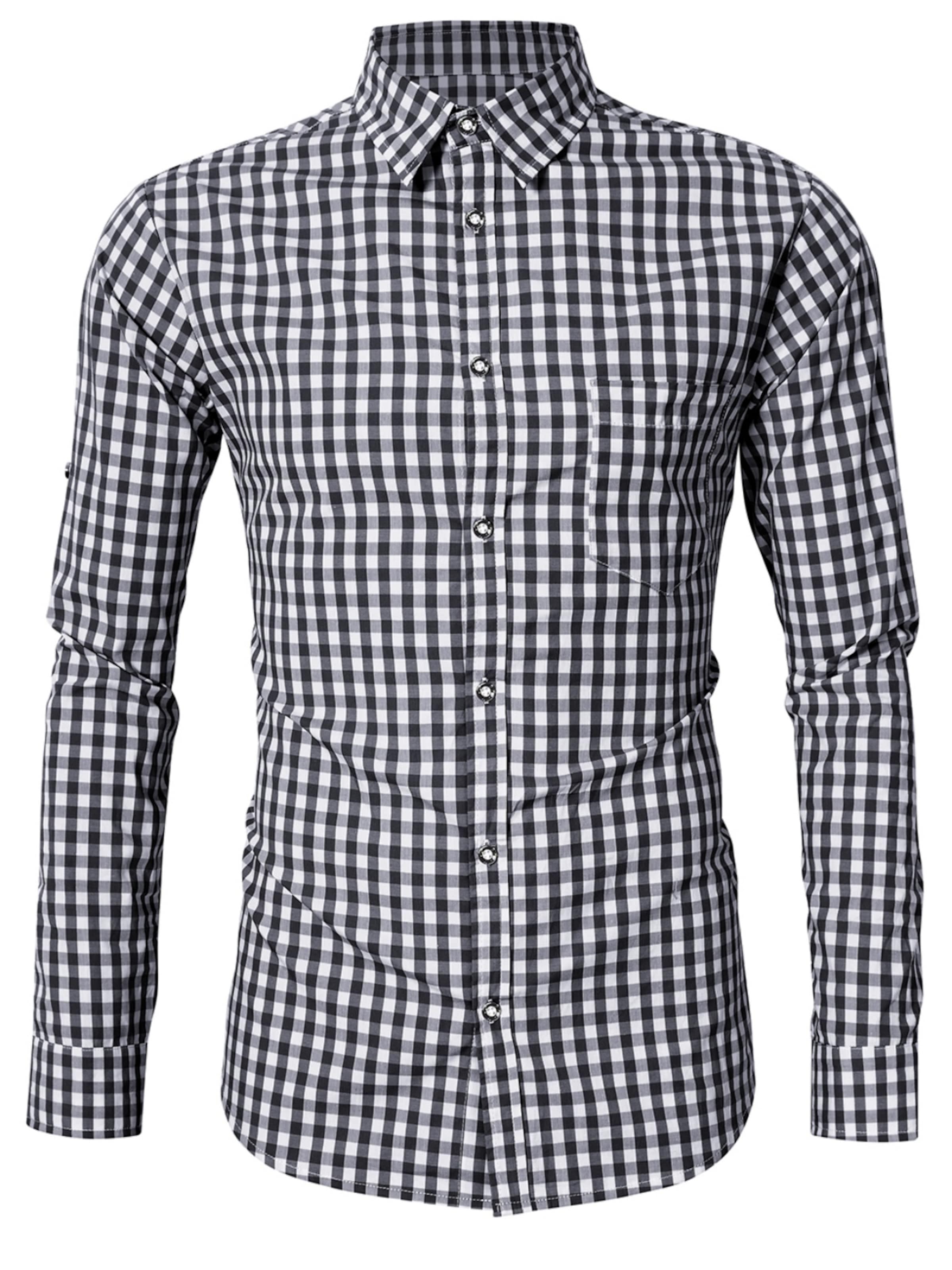 Yesfashion Traditional Shirt in Black: front