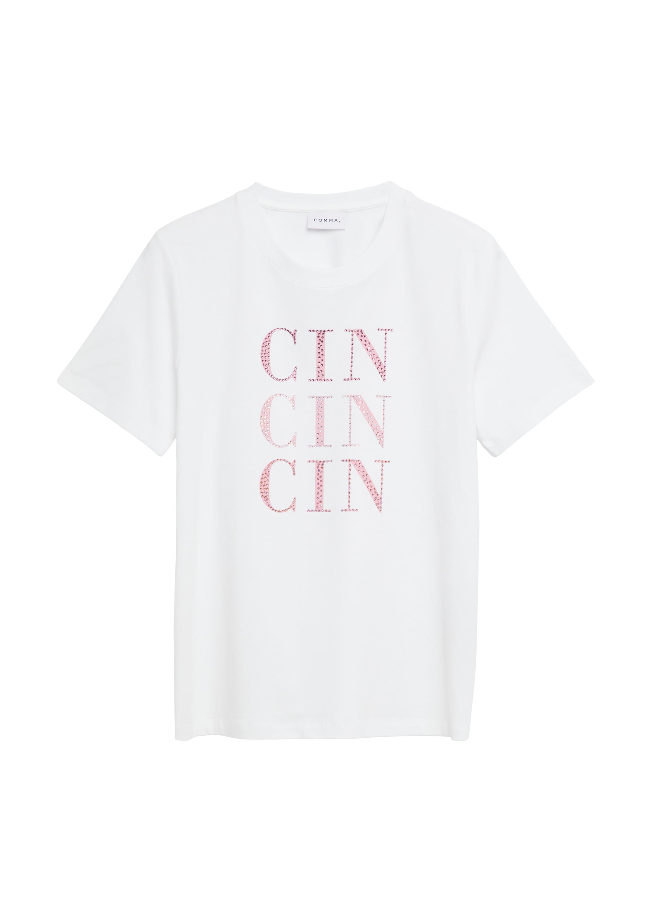 T-shirt COMMA en blanc : devant