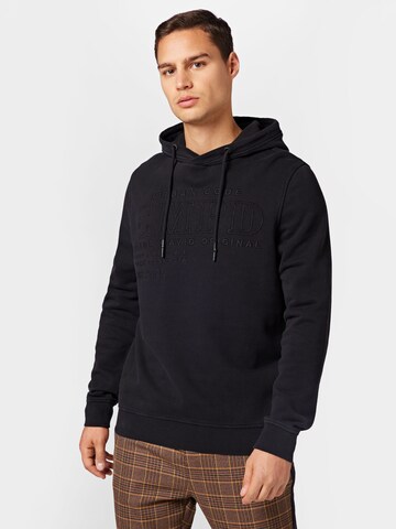 CAMP DAVID Sweatshirt in Black: front